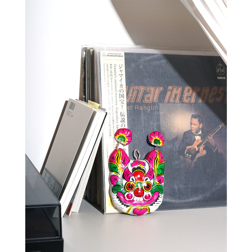 TIGER Face - Fengxiang Clay Sculpture Walldecor Painted