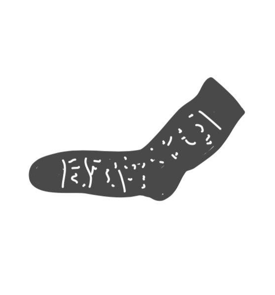 Wool Jacquard Socks - Gray.