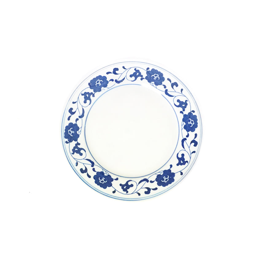 Blue Hibiscus Ceramic Plate.