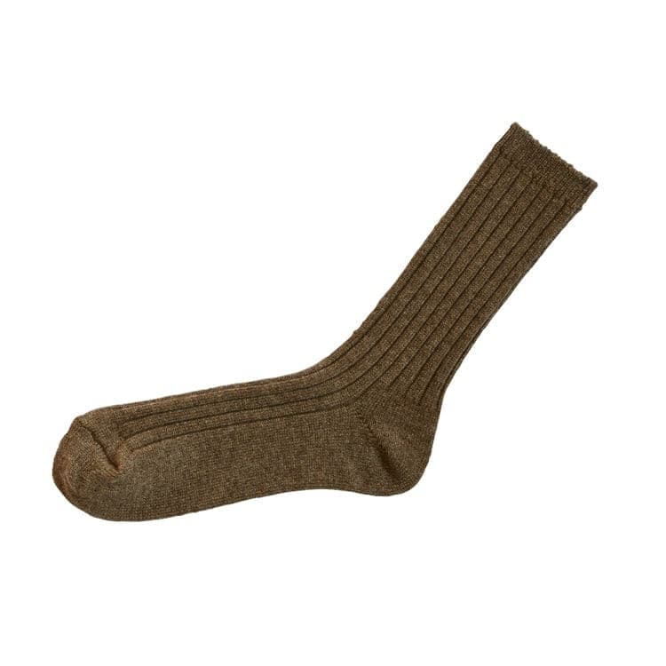 Cashmere Ribbed Socks Amber.